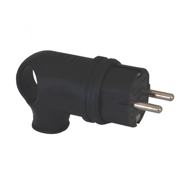 Schutzkontakt Stecker mit Griff IP44 (Schwarz)